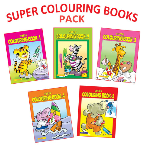 Super Colouring book (5 titles) pack