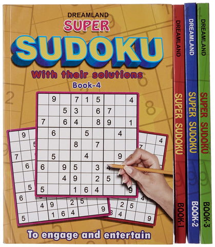 Super Sudoku With Solutions Books- Pack (4 Titles)