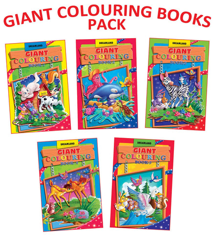 Dreamland Giant Colouring Books - (5 Titles)