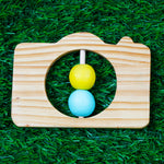 Combo Pack Of 2 - Colourful Ball And Camera Wooden Rattle