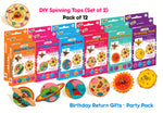 Spinning Tops (Solar System) - Pack of 12 (2 Tops Per Pack)