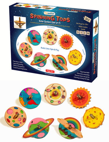 Spinning Tops (Solar System) - Set of 7 DIY Spinning Tops